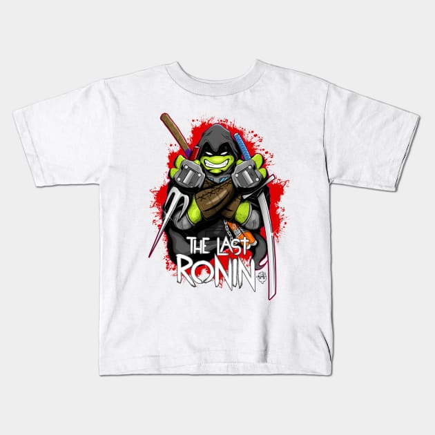 Turtle Last Ronin Kids T-Shirt by nicitadesigns